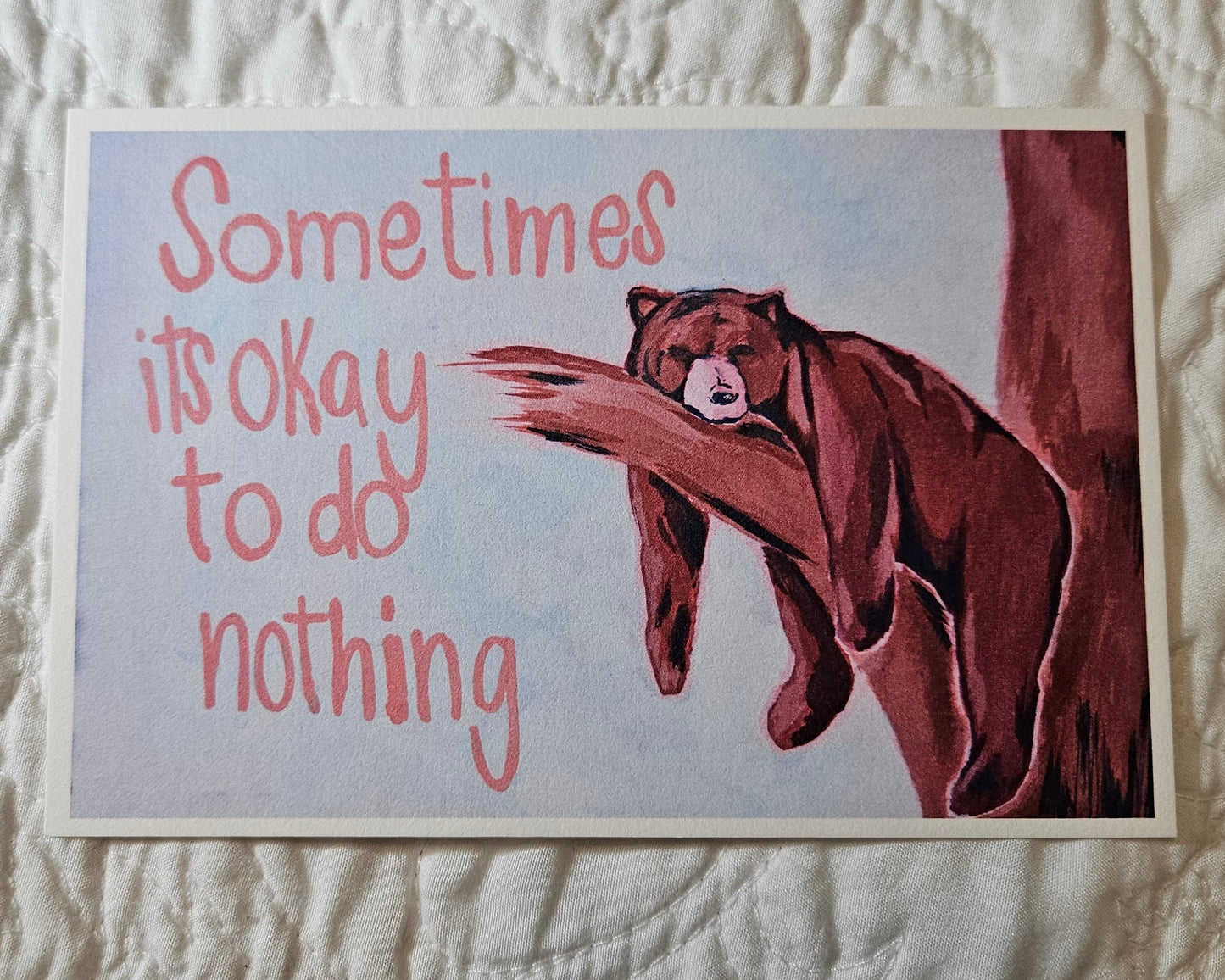 Lazy Bear mini print
