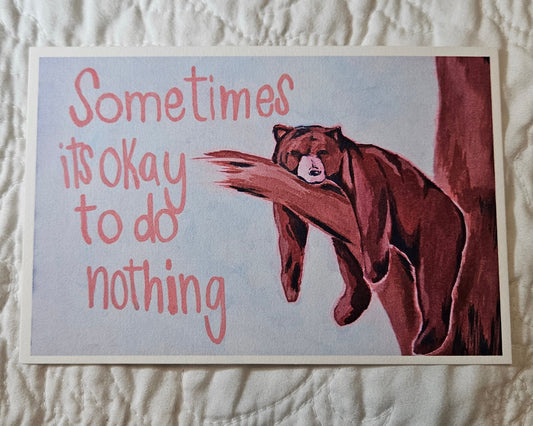 Lazy Bear mini print